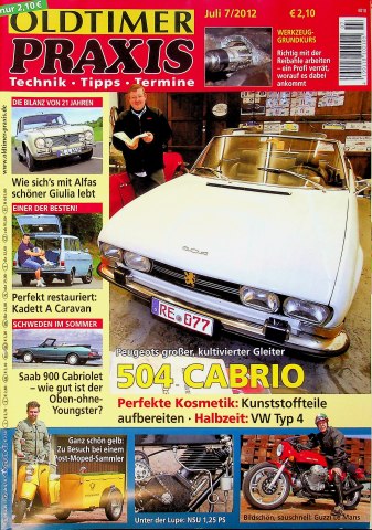 Deckblatt Oldtimer Praxis (07/2012)